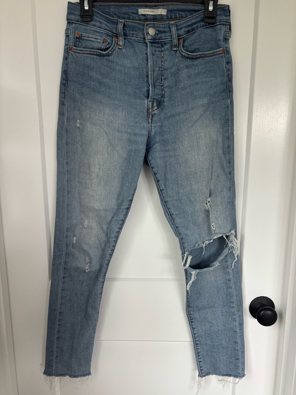 Levi-Light Blue Distressed Women's Jeans